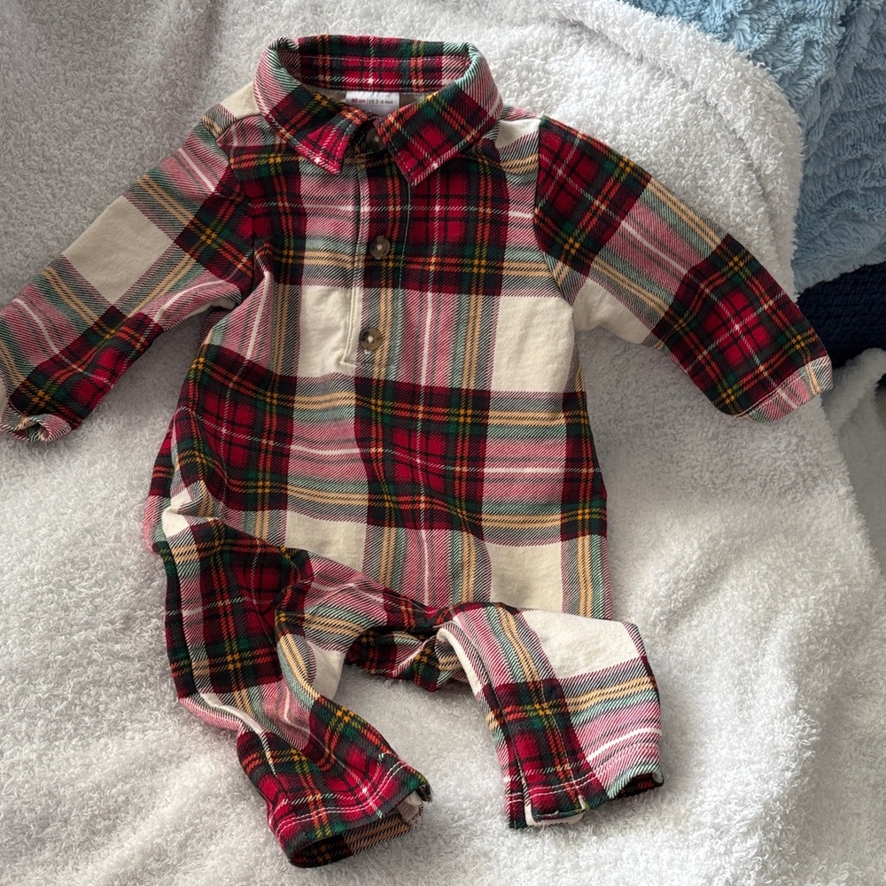 Hanna Andersson Red Plaid Kids One Piece